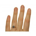 inel victorian. safir, diamante & aur 14K. cca 1900 Marea Britanie